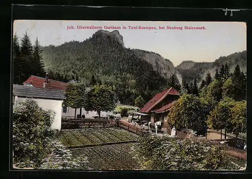 AK Krampen bei Neuberg, Joh. Oberwallner`s Gasthaus