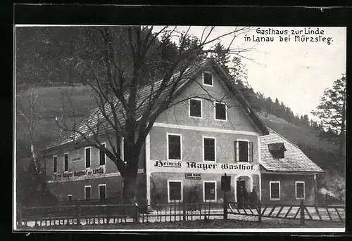 AK Lanau bei Mürzsteg, Gasthaus zur Linde