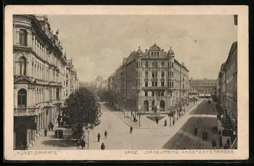 AK Graz, Joaneumring Radetzkystrasse