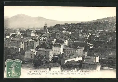 AK Ollioules, Vue de la Ville, prise du Calvaire