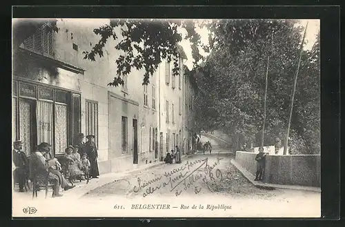 AK Belgentier, Rue de la République, Strassenpartie