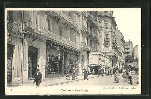 AK Toulin, Rue Racine, Strassenpartie