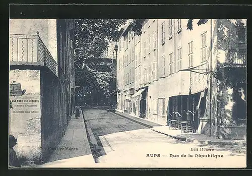 AK Aups, Rue de la Republique