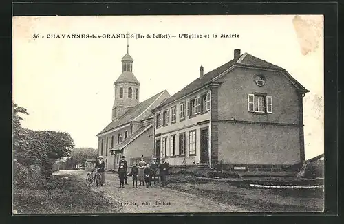 AK Chavennes-les-Grandes, L`Eglise et la Mairie