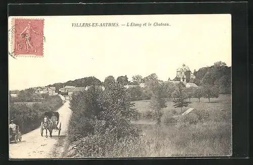 AK Villers-en-Arthies, L`Etang et le Chateau