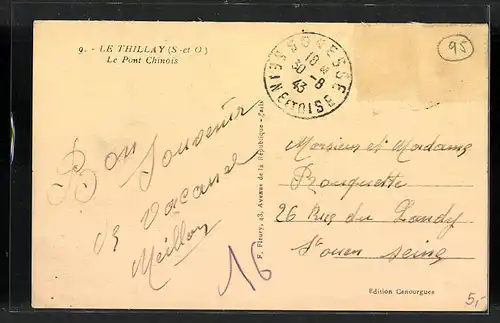 AK Le Thillay, Le Pont Chinois