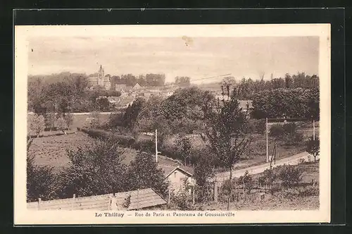 AK Le Thillay, Rue de Paris et Panorama de Goussainville