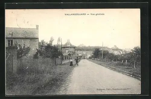 AK Vallangoujard, Vue Gènèrale, Strassenpartie