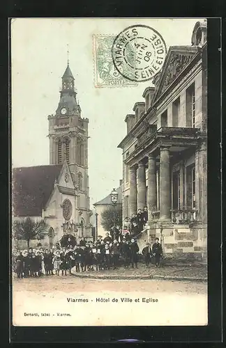 AK Viarmes, Hotel de Ville et Eglise