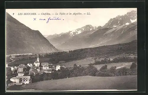 AK Les Houches, Chef-lieu, La Vallée et les Aiguilles