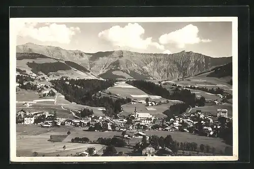 AK Megève, Vue generale et le Mont Joly