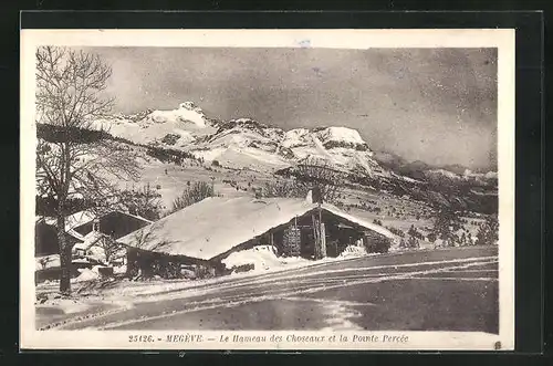 AK Megève, Le Hameau des Choseaux et la Pointe Percée