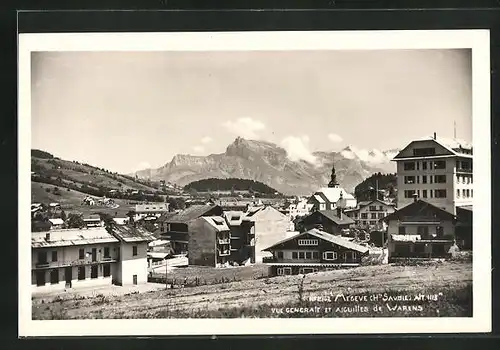 AK Megeve, Vue Generale et Aiguilles de Warens