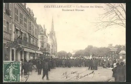 AK Chatellerault, La Bourse des grains, Boulevard Blossac