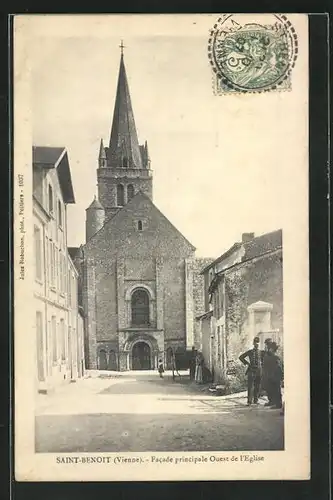 AK Saint-Benoit, Facade principale Ouest de l'Eglise