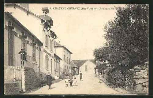 AK Chateaux-Chervix, Ecole des Filles, Ortspartie