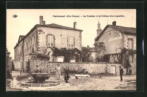 AK Mortemart, La Fontaine et le Château des Augustins