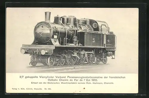 AK Perzonenzugtenderlokomotive der französischen Ostbahn