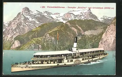 AK Dampfer Schiller auf dem Vierwaldstättersee