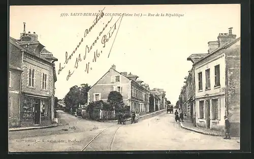 AK Saint-Romain-de-Colbosc, Rue de la Republique
