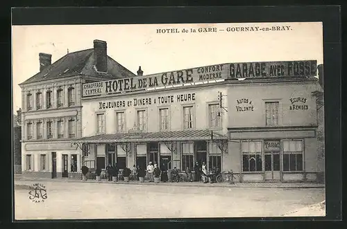 AK Gournay-en-Bray, Hotel de la Gare
