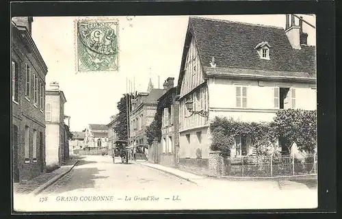 AK Grand Couronne, La Grand` Rue