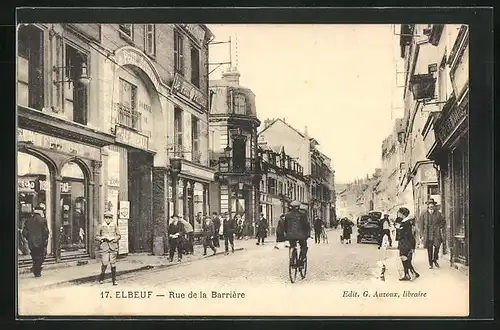 AK Elbeuf, Rue de la Barrière, Strassenpartie