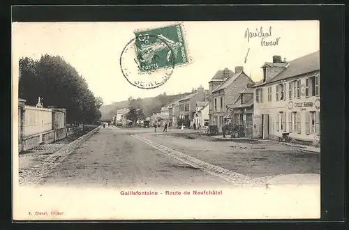 AK Gaillefontaine, Route de Neufchatel, Strassenpartie