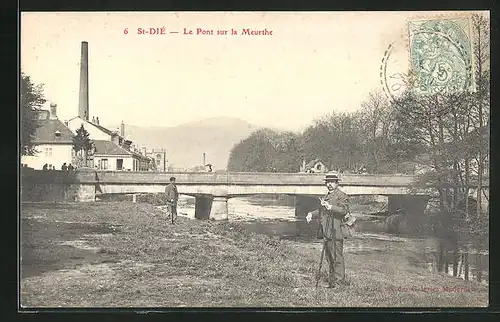 AK Saint-Dié, le Pont sur la Meurthe