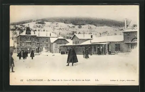 AK Gerardmer, La Place de la Gare et les Xettes en hiver