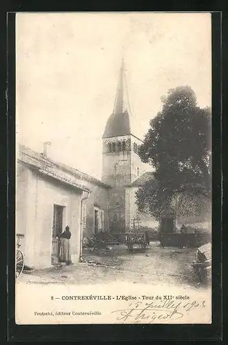 AK Contrexeville, L`Eglise, Tour du XIIe siecle