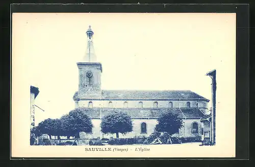 AK Sauville, L`Eglise, Ansicht der Kirche