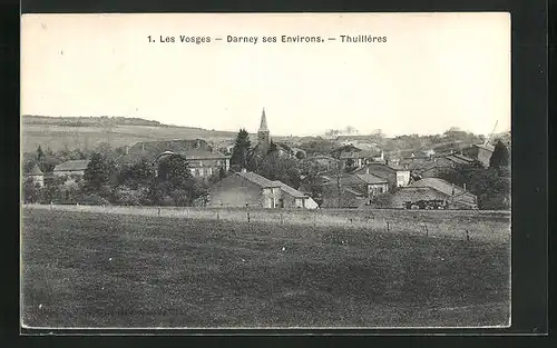 AK Thuillères, Blick auf das Dorf