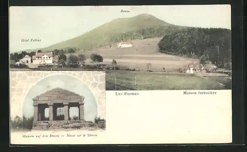AK Grandfontaine, Hotel Velleda, Mont Donon, Musée sur le Donon
