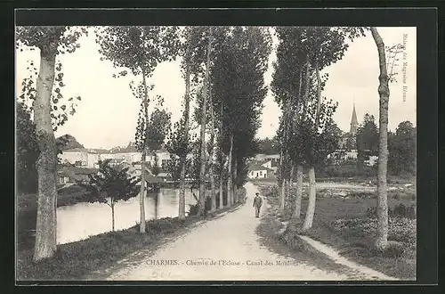 AK Charmes, Chemin de l'Ecluse, Canal du Moulins