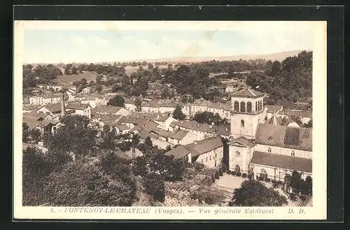 AK Fontenoy-le-Chateau, Vue Generale Est-Ouest