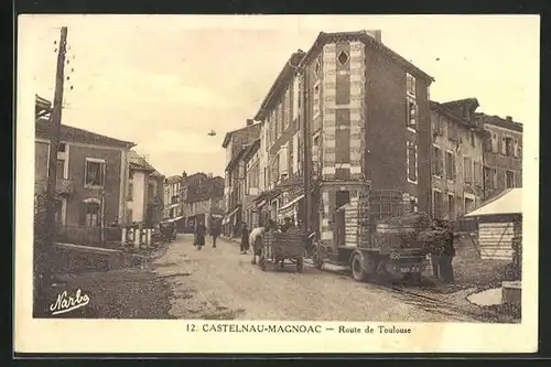 AK Castelnau-Magnoac, Route de Toulouse