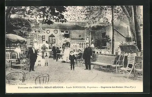 AK Capvern-les-Bains, Terrasse de l`Hotel Beau-Séjour