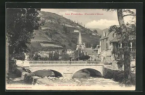 AK Arreau, Intérieur de la Ville et Pont
