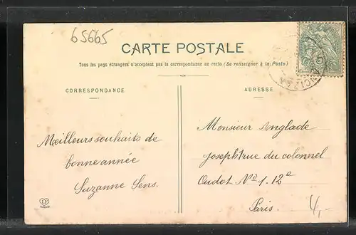 AK Arreau, Intérieur de la Ville et Pont