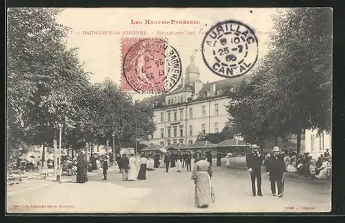 AK Bagneres-de-Bigorre, Boulevard des Thermes et l`Hotrice Civil