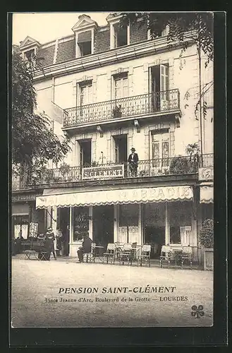 AK Lourdes, Pension Saint-Clement, Place Jeanne d`Arc, Boulevard de la Grotte