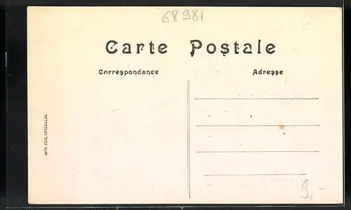 AK Uberstrass, Campagne d`Alsace 1914-15, Centre du Village
