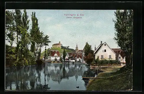 AK Vaihingen a. Enz, Untere Enzpartie