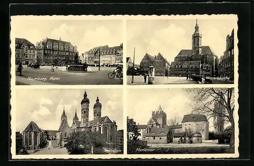 AK Naumburg, Dom, Wenzelskirche, Markt