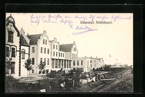 AK Kellenhusen, Ostseebad, Ortspartie mit Villa Seestern