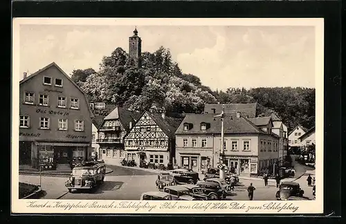 AK Berneck, Blick vom Platz zum Schlossberg