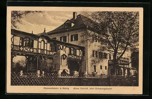 AK Hummelshain b. Kahla, Altes Schloss jetzt Erholungsheim