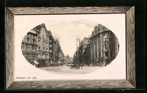 Passepartout-AK Frankfurt a. M., Partie auf der Zeil