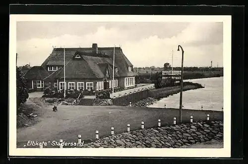 AK Stadersand, Gasthof Elbkate H. Brümmer mit Umgebung